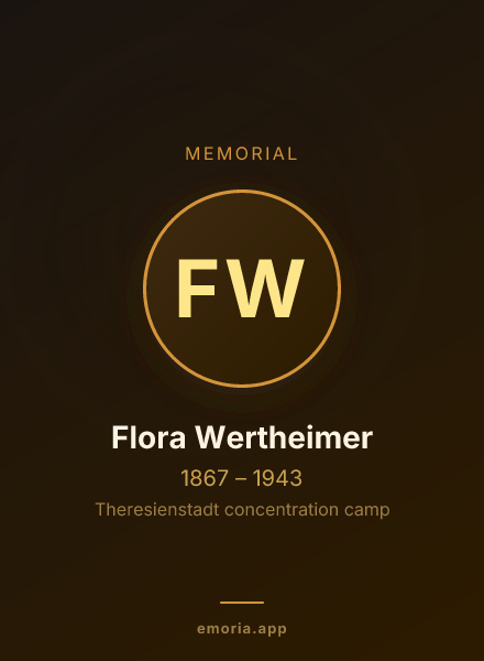 Memorial portrait of Flora Wertheimer