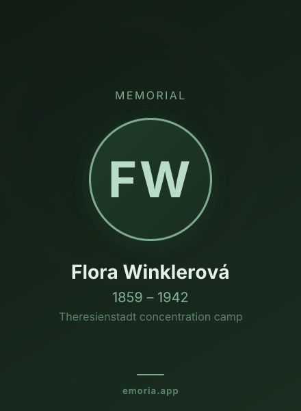 Memorial portrait of Flora Winklerová