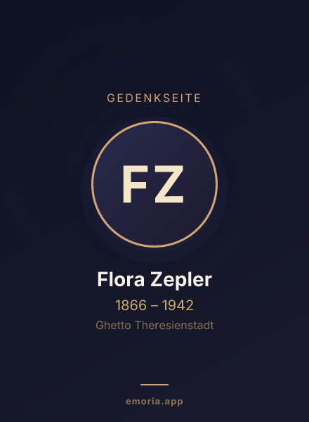 Gedenkportrait von Flora Zepler
