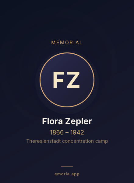 Memorial portrait of Flora Zepler