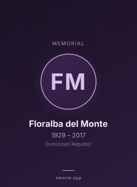 Memorial portrait of Floralba del Monte