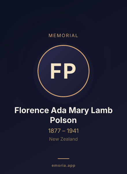 Memorial portrait of Florence Ada Mary Lamb Polson