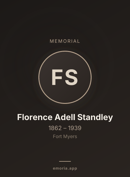 Memorial portrait of Florence Adell Standley