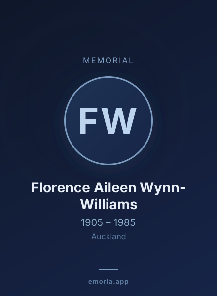 Memorial portrait of Florence Aileen Wynn-Williams