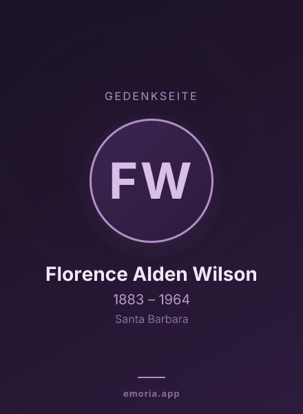 Gedenkportrait von Florence Alden Wilson