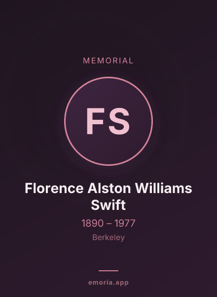 Memorial portrait of Florence Alston Williams Swift