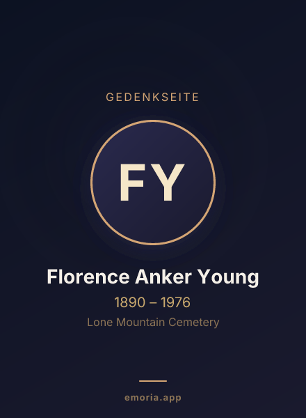 Gedenkportrait von Florence Anker Young