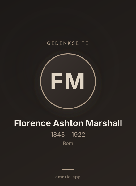 Gedenkportrait von Florence Ashton Marshall