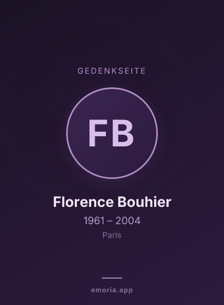 Gedenkportrait von Florence Bouhier