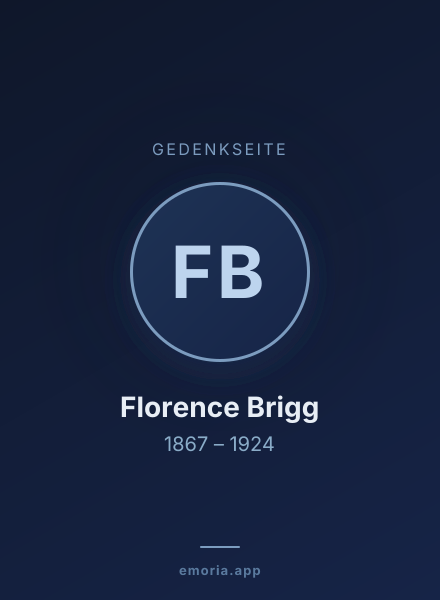 Gedenkportrait von Florence Brigg