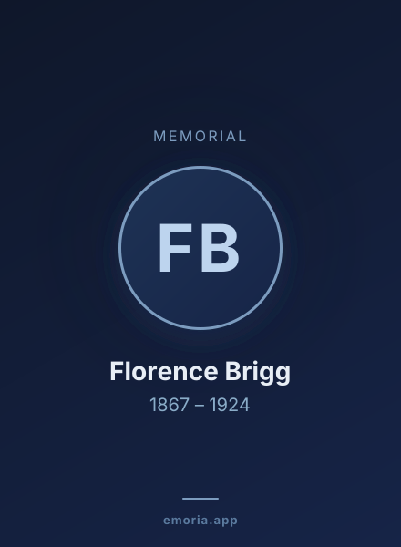 Memorial portrait of Florence Brigg