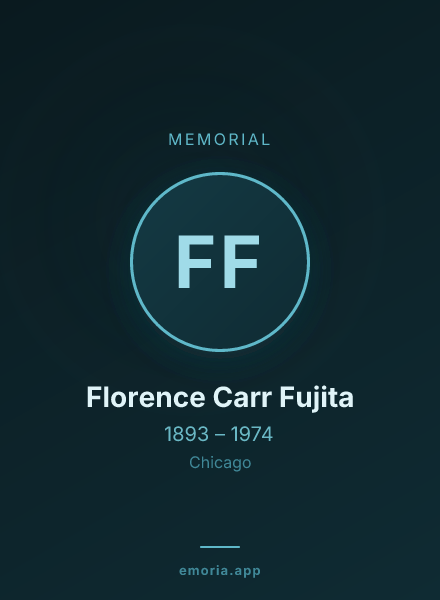 Memorial portrait of Florence Carr Fujita