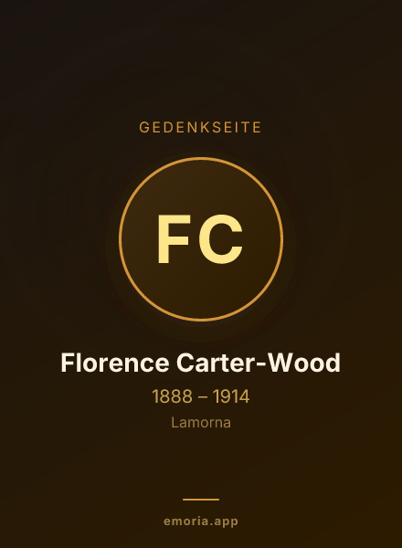 Gedenkportrait von Florence Carter-Wood