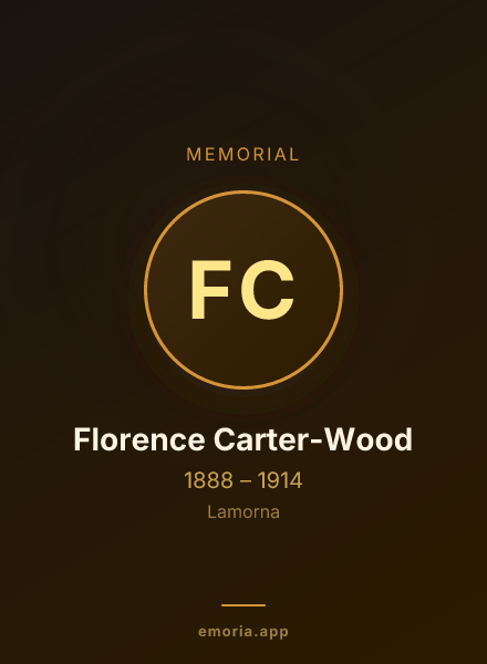 Memorial portrait of Florence Carter-Wood