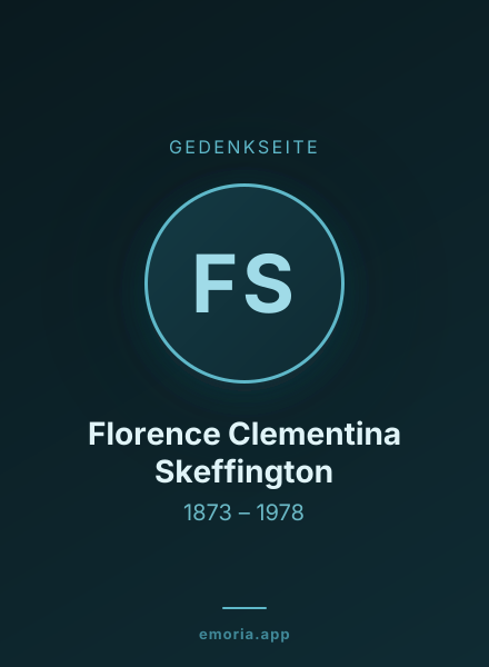 Gedenkportrait von Florence Clementina Skeffington