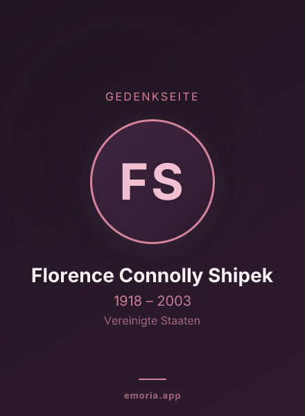 Gedenkportrait von Florence Connolly Shipek