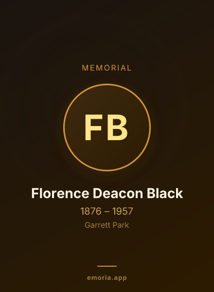 Memorial portrait of Florence Deacon Black