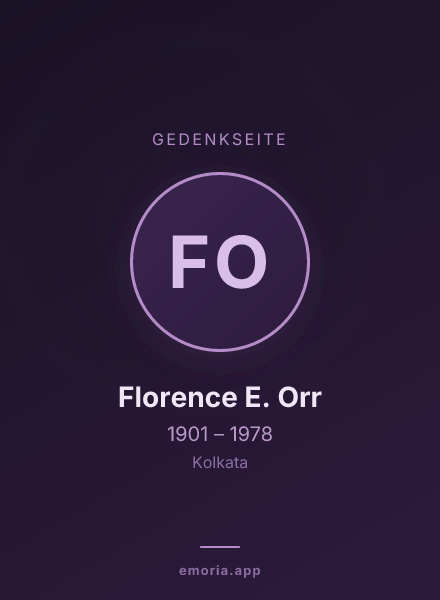 Gedenkportrait von Florence E. Orr