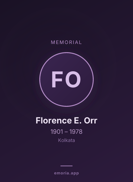 Memorial portrait of Florence E. Orr