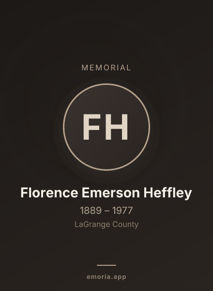 Memorial portrait of Florence Emerson Heffley