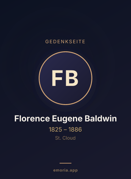 Gedenkportrait von Florence Eugene Baldwin