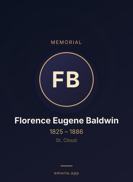Memorial portrait of Florence Eugene Baldwin