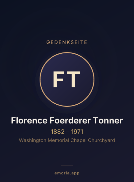 Gedenkportrait von Florence Foerderer Tonner