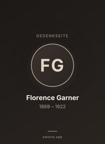 Gedenkportrait von Florence Garner