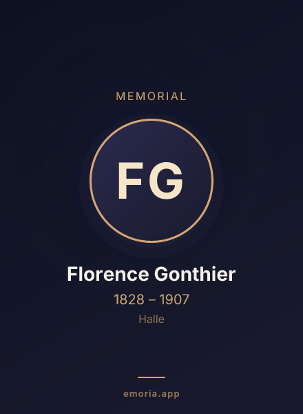 Memorial portrait of Florence Gonthier