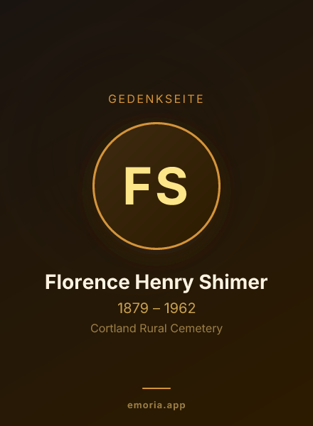 Gedenkportrait von Florence Henry Shimer