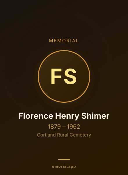 Memorial portrait of Florence Henry Shimer