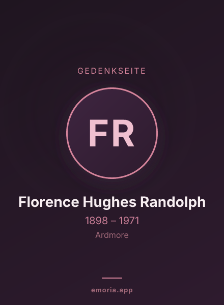Gedenkportrait von Florence Hughes Randolph