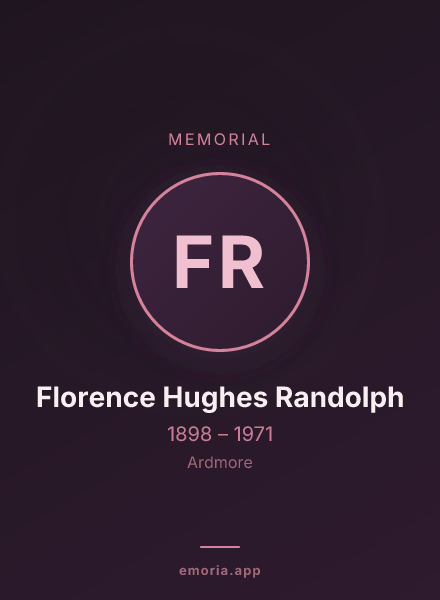 Memorial portrait of Florence Hughes Randolph