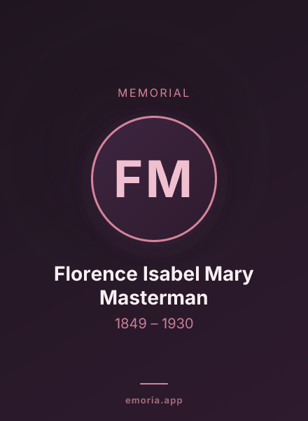 Memorial portrait of Florence Isabel Mary Masterman