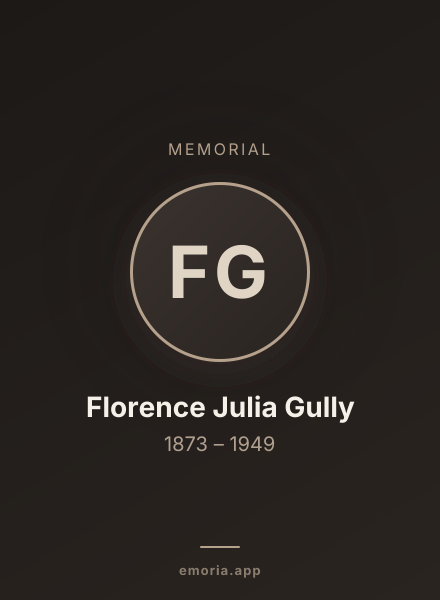 Memorial portrait of Florence Julia Gully