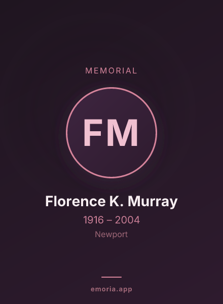 Memorial portrait of Florence K. Murray