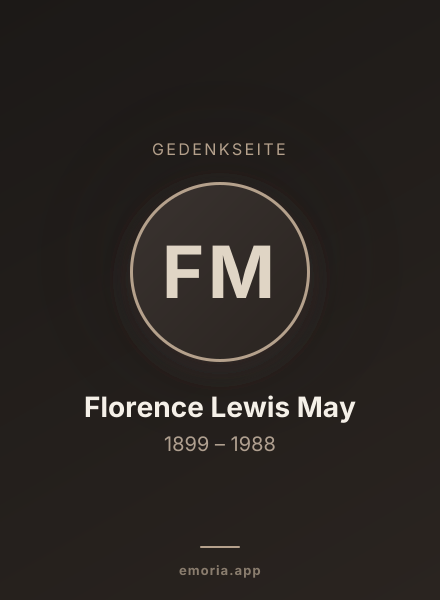 Gedenkportrait von Florence Lewis May