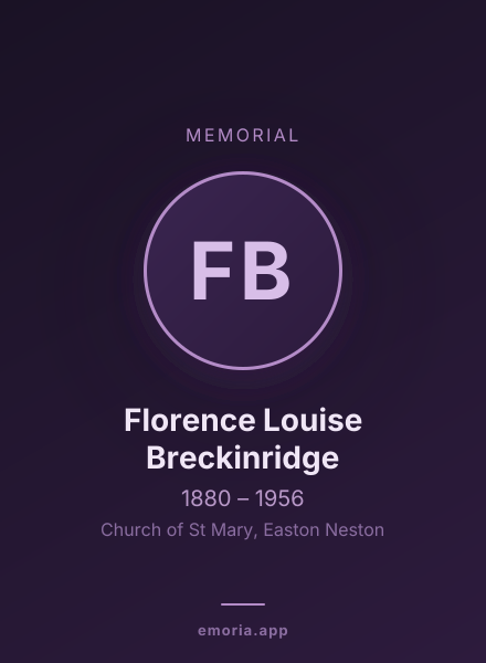 Memorial portrait of Florence Louise Breckinridge