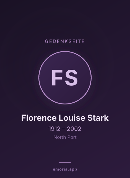 Gedenkportrait von Florence Louise Stark