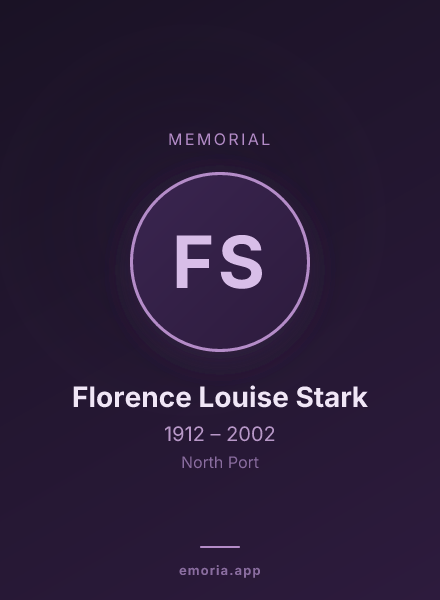 Memorial portrait of Florence Louise Stark