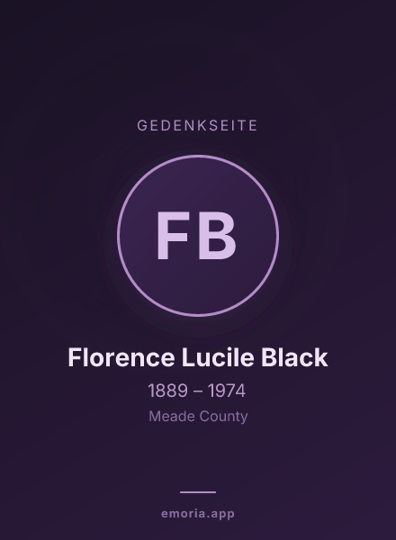 Gedenkportrait von Florence Lucile Black