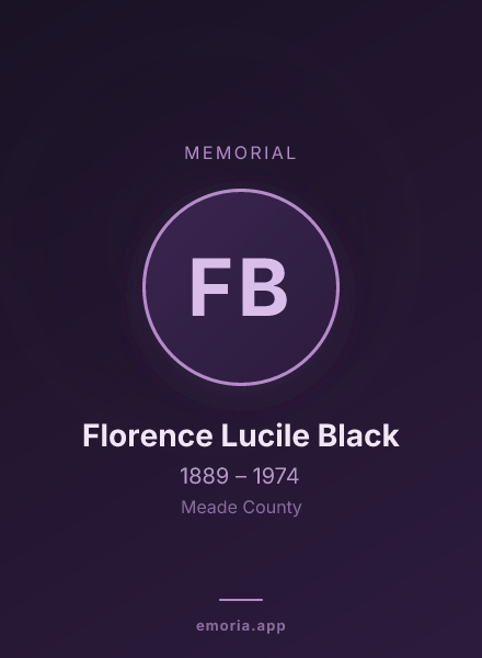 Memorial portrait of Florence Lucile Black