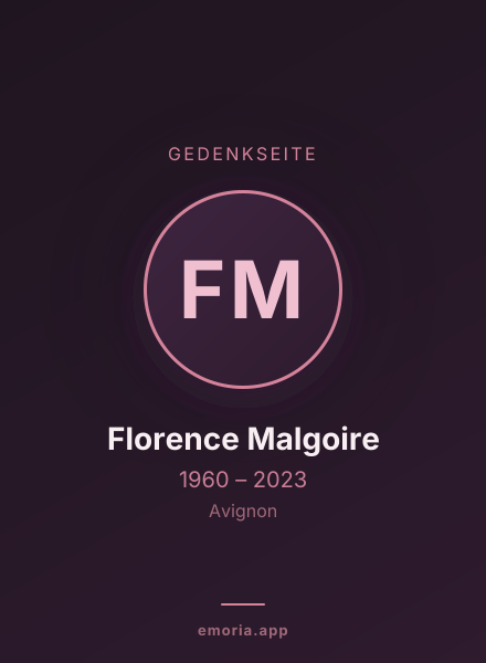 Gedenkportrait von Florence Malgoire