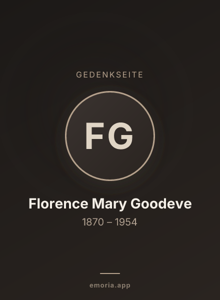 Gedenkportrait von Florence Mary Goodeve