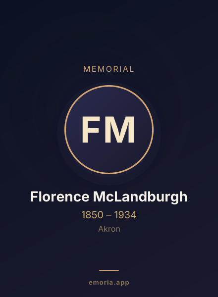 Memorial portrait of Florence McLandburgh