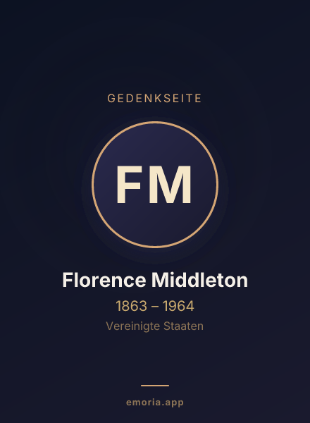 Gedenkportrait von Florence Middleton
