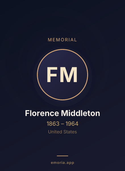 Memorial portrait of Florence Middleton