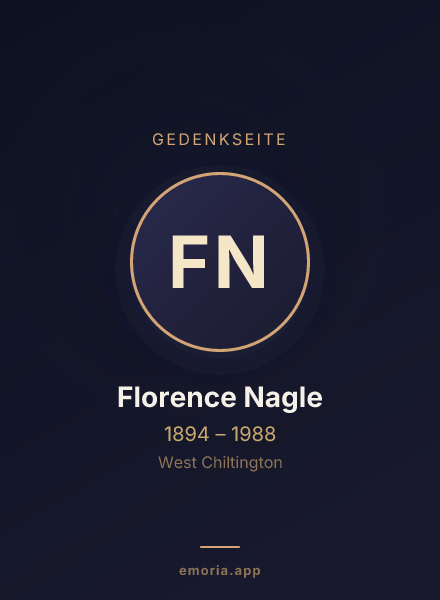 Gedenkportrait von Florence Nagle