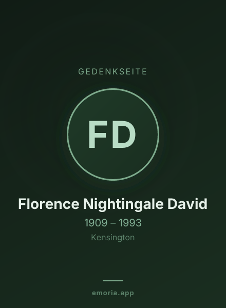 Gedenkportrait von Florence Nightingale David