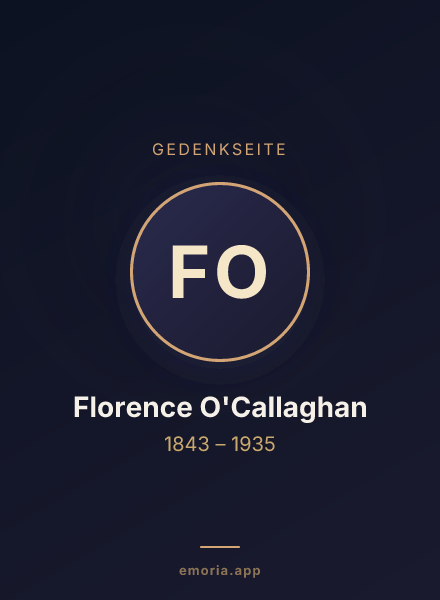Gedenkportrait von Florence O'Callaghan